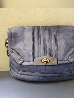 B. Makowsky Blue Leather Crossbody Bag